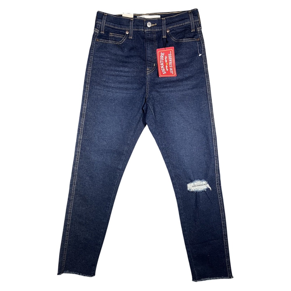 Signature by Levi Strauss & Co. Women's Heritage High Rise Skinny Jeans Dark